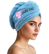 AGKXHDEC Double Layer Microfiber Towel, Hair Turbans for Wet Hair, Drying Hair Wrap for Women(The...