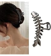 Metal Black Hair Claw Clips Fish Bone Shape Hair Clips Hairpins Cute Fishbone Hair Jaw Clamps Cra...