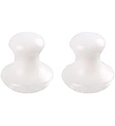 Uonlytech 2Pcs Gua Sha Facial Tools, White Jade Quartz Massage Gua Sha Rollers Stones Scraping Ma...