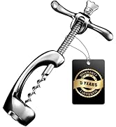 Wine Opener Deluxe, Heavy-Duty Bottle Opener for Easy Cork Removal, Manual Corkscrew for Smooth &...