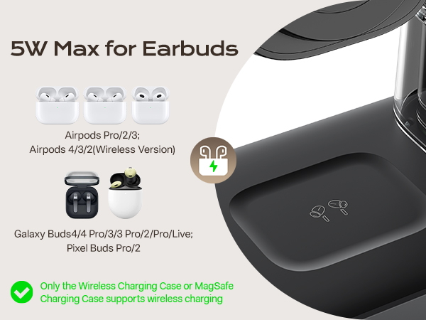 5w wireless charging for earbuds