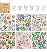 6 Pack Swedish Dishcloths for Kitchen, Reusable Paper Towels Swedish Dish Towels with Clips, Abso...