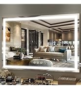 FENNIO Large Vanity Mirror with Lights,40" x 28"Makeup Mirror with Lights,Hollywood Mirror with 3...