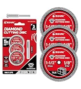 EZARC 1-1/2 Diamond Cutting Wheel, 1.5" x 1/8" Tile Cutting Wheel Durable 4-Pack, Rotary Tool Cut...