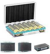 18650 Battery Case, Shockproof & Water-Resistant Battery Storage Holder for 6 x 18650 Battery, PC...