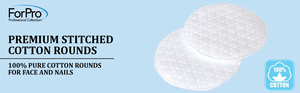 100% Pure Cotton Rounds for Face and Nails