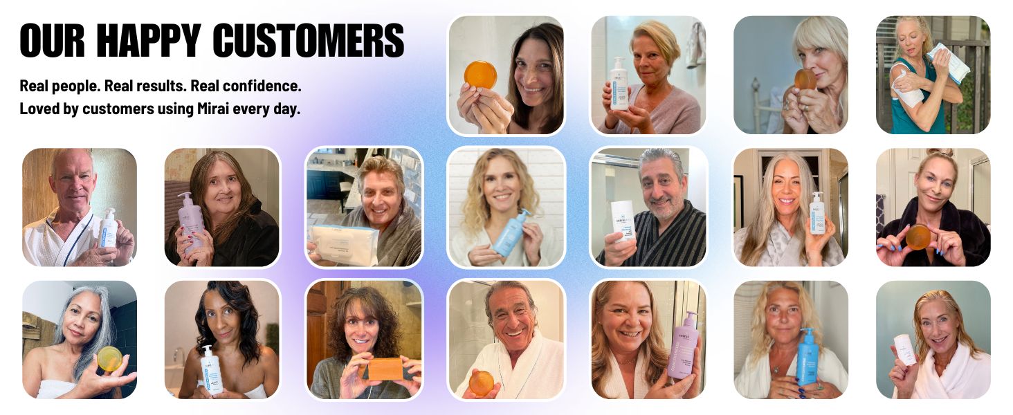 Happy customers using elderly body odor eliminator products