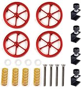 5Aplusreprap Heatbed Leveling 4Pcs Aluminum Hand Twist Leveling Nut with 4Pcs Hot Bed Die Springs...