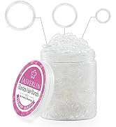 JASVERLIN Clear Hair Elastics, 2000 Pcs Variety Pack of Small, Medium, Large Rubber Bands Ponytai...