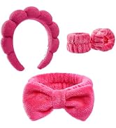 Headbands for Women - Spa Headband and Wristband Set