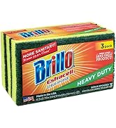 Brillo Heavy Duty Estracell Sponges, Premium Long Lasting, 3 Count (3 Count (Pack of 8))