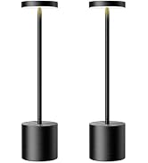 SAKRINGT Cordless Table Lamps Rechargeable,6000mAh Portable Battery Operated LED Table Light for ...