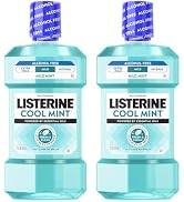 Listerine Cool Mint Alcohol-Free Mild Mouthwash, Oral Rinse Kills 99.9% of Germs that Cause Bad B...
