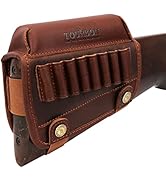 Tourbon Leather Buttstock Cheek Rest with Rifle Shell Holder