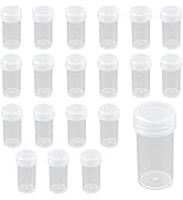 Tighall 20 Pack Diamond Embroidery Storage Jars Small Beads Storage Container Refills Clear Plast...