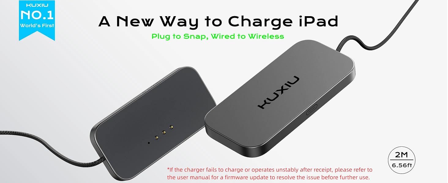KUXIU Megnetic Wireless Charger, 35W Fast Charging Block with 5.56ft USB C to C Charger Cable