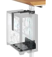 Under Desk PC Mount for Standing Desk, Clamp-On PC Holder | Only fits 65mm×45mm Desk Leg, No Dril...