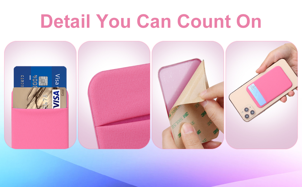 Cell Phone Stick On Card Wallet Sleeve