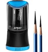 AFMAT PS09 Electric Long Point Pencil Sharpener, 2 Holes, Fast Sharpen & Auto Stop, 8-17mm Long P...