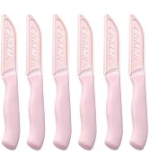 WWZJ 6 Pack Ceramic Paring Knife with Knife Cover, Lightweight Ceramic Knives, Fruit and Vegetabl...