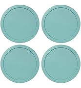 Replacement Lid for Pyrex 5" Storage Plastic Cover 2 Cup Bowl 7200-PC Turqoise (4-Pack)