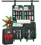 FANGSUN Camping Cooking Utensils, 16 PCS Portable Camping Kitchen Set with Grill Accessories, Cam...