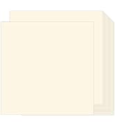 100 Pack Cardstock Cream 12x12, Goefun Heavy Duty Cardstock Ivory, 80lb Thick Paper for Printing,...