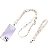 Mkono Macrame Cell Phone Lanyard For Phone Case Universal Set of 2 Adjustable Neck Phone Strap wi...