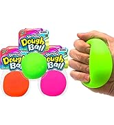 Stretchy Balls Stress Relief (3 Pack) by Fun a Ton | Soft Dough Stress Ball Pull Stretch. Hand Th...