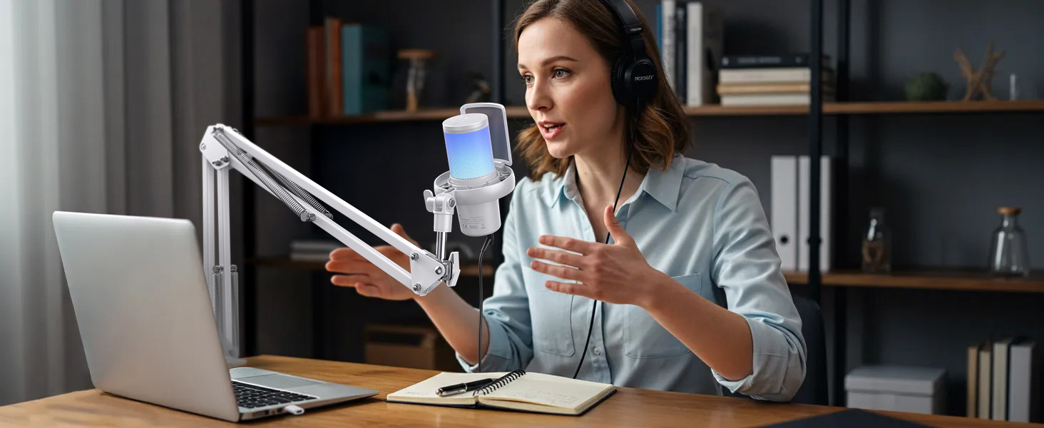 wireless gaming microphone with BA20 boom arm