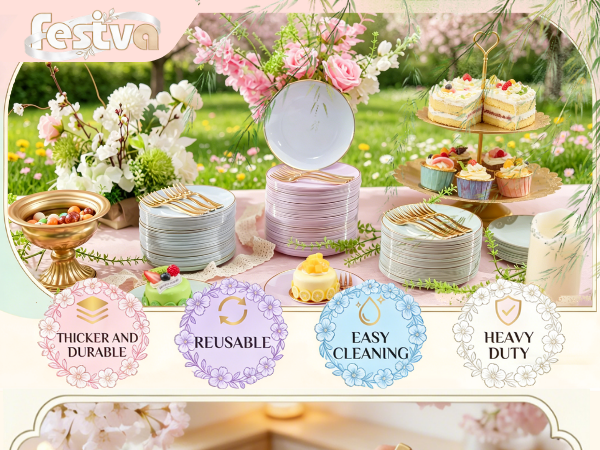dessert plastic plates