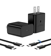 45W USB-C Super Fast Charger Type C 2 Pack for Samsung Galaxy S23 Ultra/S23/S23+/S22/S22 Ultra/S2...