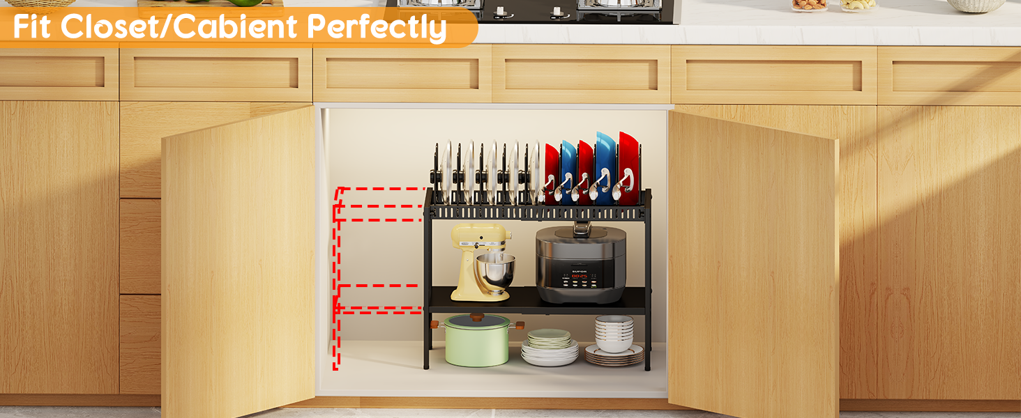 pan organizers inside cabinet