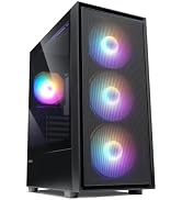 Zalman S6 ATX Mid-Tower Desktop Computer RGB Gaming PC Case | Includes 3x 140mm + 1x 120mm FRGB F...