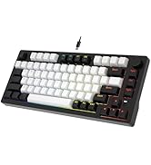 DAREU EK75 Wired Mechanical Keyboard,75% Keyboard with Volume Knob,Gasket Mount Mechanical Gaming...