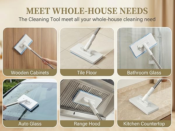 Snap Grip Mini Mop, Zero Touch Cloth Changing Mop with Automatic Push Pull Handle