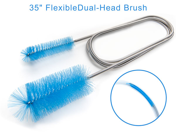 Glass Cleaning Kit Straw Cleaner Brush - Reusable Handles Extra Long Bottle Brush