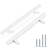 Probrico 5 Pack| White Cabinet Pulls 5 Inch T Bar Euro Style Handles Kitchen Cupboard Stainless S...