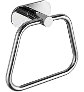 DIYZON Self-Adhesive Towel Ring, Bathroom Hardware Accessories, 304 Stainless Steel Hand Towel Ho...