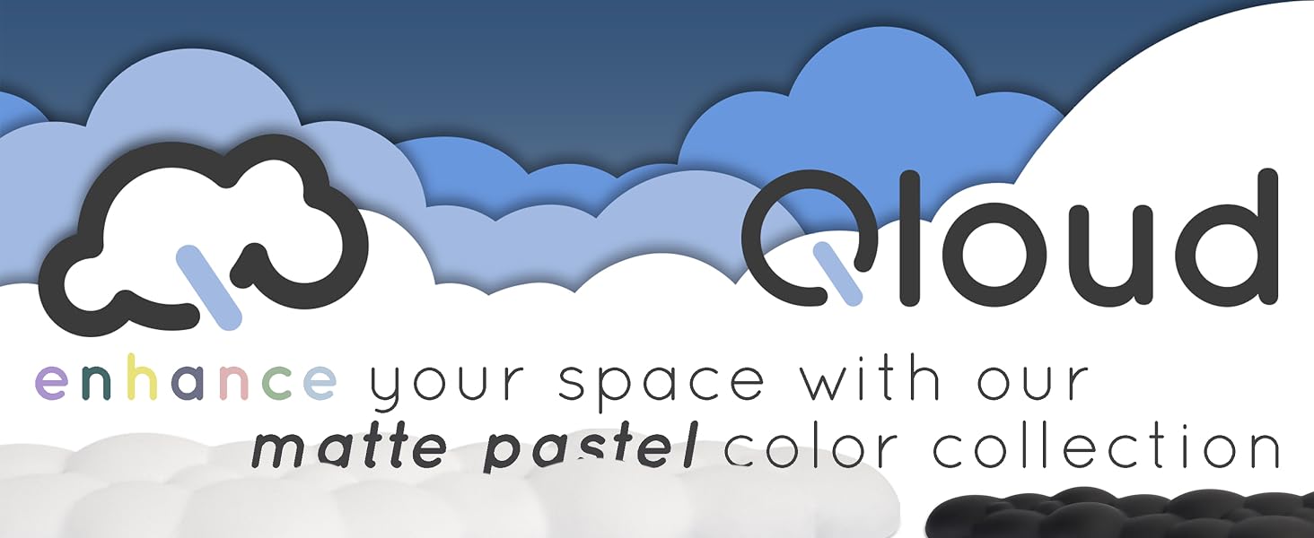 Qloud logo on cloud wrist rest product packaging