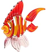 1pc Fish Glass Figurine Hand Blown Sea Animal Tropical Fish Sculpture Art Decoration Paperweight ...