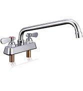 Sepaitek Leak-Free Commercial Kitchen Sink Faucet 4 inch Center 2 Hole, Commercial Hand Wash Sink...