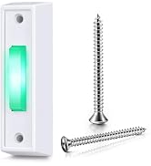 Saillong LED Lighted Doorbell Button Wired, Door Bell Ringer Push Buttons Replacement Garage Door...
