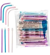 1000 Dental Saliva Ejectors Disposable - Medical Grade Latex Free Evacuation Suction Tips - Flexi...