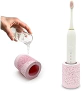 DiatZeno Single Toothbrush Holders for Bathrooms - Diatomite Quick-Dry Organizer, Minimalist Elec...