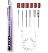 Makartt Pen-Shaped Rechargeable Nail Drill for Beginners: E-File, Purple