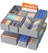 TasticTotes Drawer Organizer Clothes, 16 Pack Drawer Organizers and Underwear Organizer for Nurse...