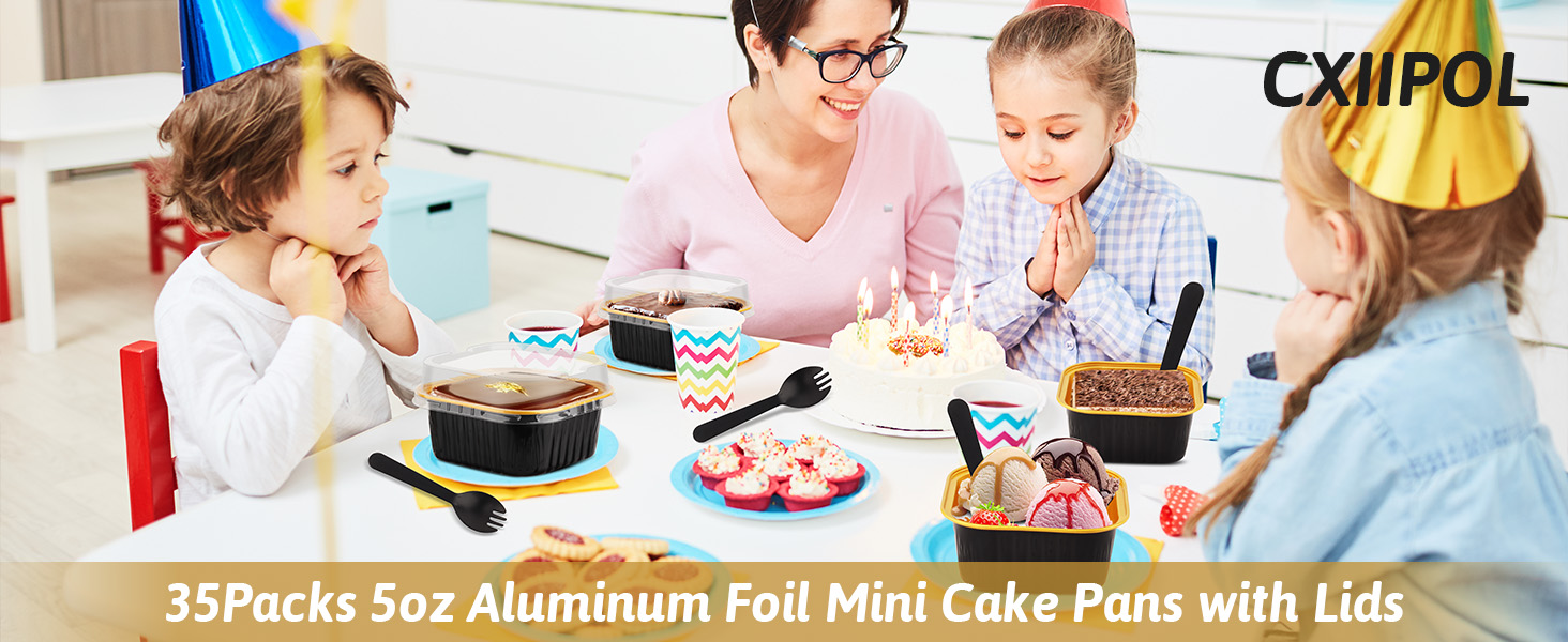 5 OZ Mini Cake Pans with Lids
