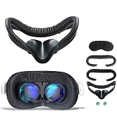 VR Face Pad for Oculus Quest 2, Fitness Facial Interface Bracket, 2pcs PU Leather Foam Cushion, A...