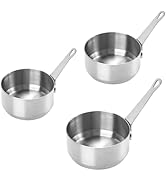 BSDLZCH 3 Pack Sauce Bowls with Handle, Stainless Steel Sauce Cup Soy Sauce Dish Condiment Drippi...